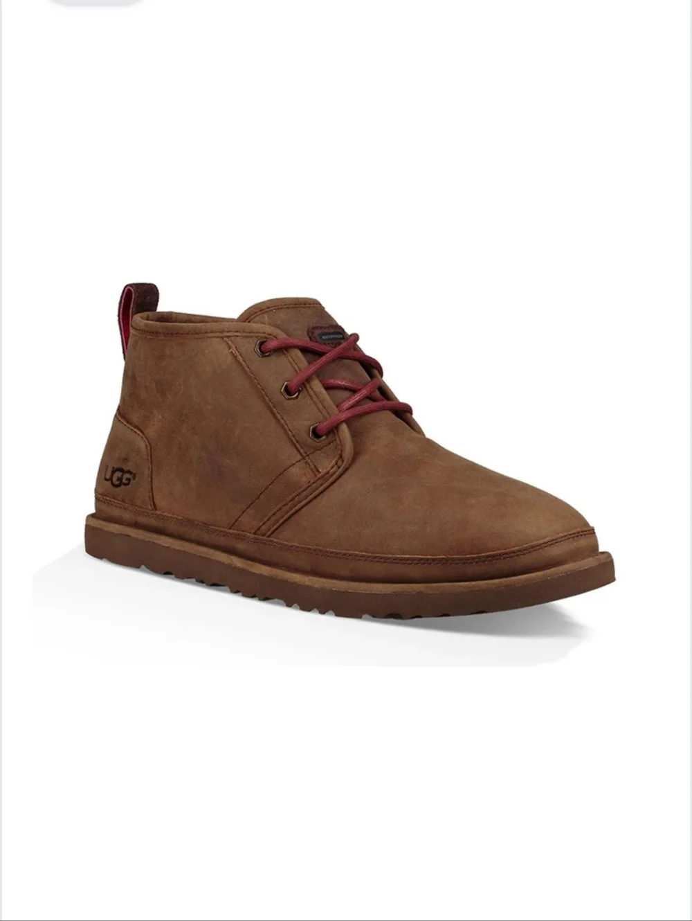 UGG Neumel Waterproof Leather Chukka Boots Grizzly Brown Cabincore Cozy Men's 10